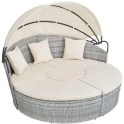 Tectake Sonneninsel Rattan Mit Aluminiumgestell Und Sonnendach - Natur - 403737 -Tectake e6b2cc7e ec21 46a7 8ba0 89ddf77957e5 2