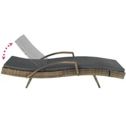 Tectake Aluminium Rattan Sonnenliege Océane - Natur - 403856 -Tectake e7386a04 96f7 4290 a786 c959ec91af00