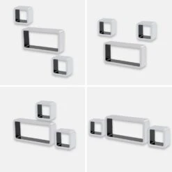 Tectake Wandregal Lotta - Schwarz/weiß - 403189 -Tectake eb53b3ce 000b 472c b76e e4940e65d52a