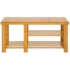 Tectake Bambus Schuhbank Mit 2 Ebenen Und Sitzbank Mit Getrenntem Abteil 87x28x45,5cm - Braun - 401649 13 Tectake Bambus Schuhbank Mit 2 Ebenen Und Sitzbank Mit Getrenntem Abteil 87x28x45,5cm - Braun - 401649 -Tectake ec37cf1a 9f0d 4e62 8513 672006d05789