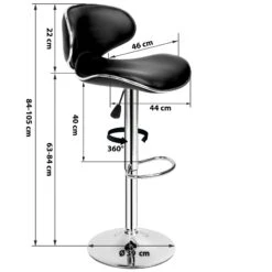 Tectake 2 Barhocker Bassi Aus Kunstleder - Schwarz - 402080 -Tectake ee8772c4 ade8 4e5e 9a42 b53c6fd146f9