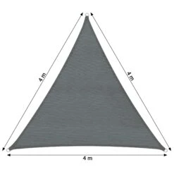 Tectake Polyethylen Sonnensegel Dreieckig Grau - 400 X 400 X 400 Cm - 403890 12 Tectake Polyethylen Sonnensegel Dreieckig Grau - 400 X 400 X 400 Cm - 403890 -Tectake f557c88a 1662 47f6 bd89 8f7f8ed2e440