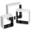 Tectake Würfel Wandregal Lena - Schwarz/weiß - 403182