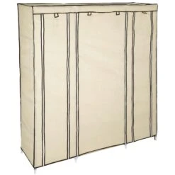 Tectake Stoffschrank 12 Fächer 150x175x45cm - Beige - 402527
