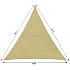 Tectake Polyethylen Sonnensegel Dreieckig Beige - 600 X 600 X 600 Cm - 402604 -Tectake ffe1ea8d 2f4b 4ae6 954c e2798cc17ba3